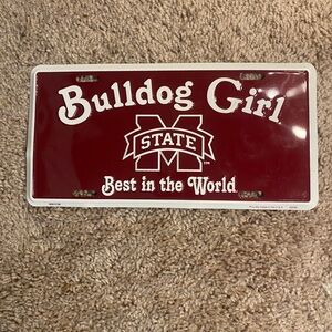 Mississippi State University Car Tag